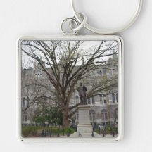 Old City Hall, Richmond, VA in spring Keychain