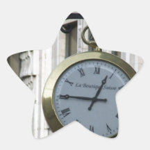 Old-clock-with-roman-letters OLD FASHIONED CLOCK R Sticker