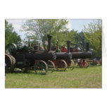 Old Coal Engine Tractors Greeting Card
