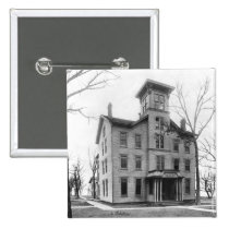 Old College, Evanston, built in 1855 buttons