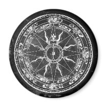 Old Compass Rose (B&W) Fridge Magnet