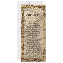 Old Compass Rose Personalized Invitations