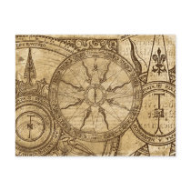 Old Compass Rose Postcard