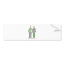 Old Couple in Love Bumper Stickers