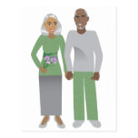 Old Couple in Love Post Card