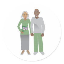 Old Couple in Love Sticker