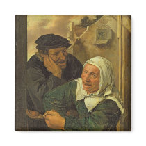 Old Couple Fridge Magnets