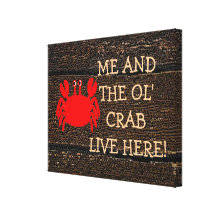 Old Crab Sign-Marriage Canvas Print
