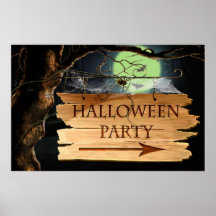 Old Creepy Halloween Party Poster