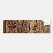 Old Dirty Rusty Industrial Steel Cables Brown Gold Bumper Stickers