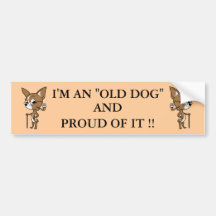 "OLD DOG" Logo with Sayin' Bumper Sticker