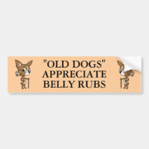 "OLD DOG" Logo with Sayin' Bumper Sticker