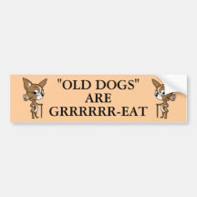 "OLD DOG" Logo with Sayin' Bumper Stickers