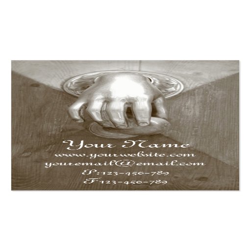 Old Door Knocker Business Card