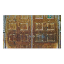 old doors business card template