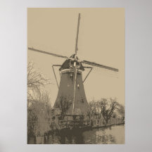 Old Dutch Windmill Posters