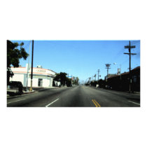 Old Empty Street Personalized Photo Card
