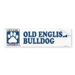 Old English Bulldog Blue bumper stickers