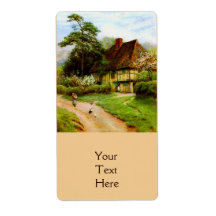 Old English Country Cottage Identification Labels