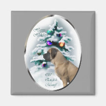 Old English Mastiff Christmas Gifts Magnet