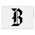 Old English Monogram B Customizable Note Card