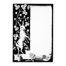 Old English rabbit and scroll Custom Announcement