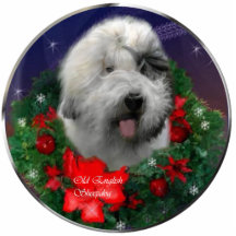 Old English Sheepdog Christmas Gifts Ornament Acrylic Cut Out