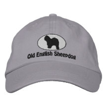 Old English Sheepdog Embroidered Hat