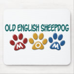 OLD ENGLISH SHEEPDOG Mom Paw Print 1 mousepads