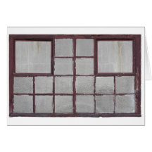 Old factory wood window on a white background cards