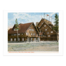 Old Faithful Inn, Yellowstone Park Vintage Postcard