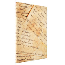 Old Family Recipes Gallery Wrap Canvas