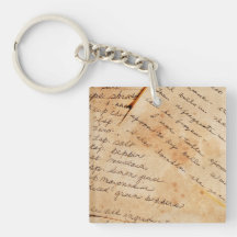 Old Family Recipes Square Acrylic Key Chains