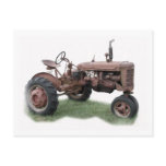 Old Farm Tractor Postcard
