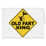 Old Fart Crossing Greeting Cards