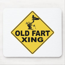 Old Fart Crossing Mouse Pad