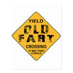 Old Fart Crossing Postcard