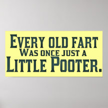 Old Fart - Little Pooter Poster