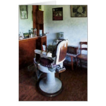 Old-Fashioned Barber Chair Greeting Card