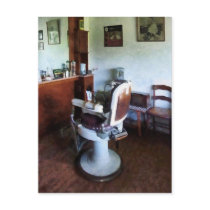 Old-Fashioned Barber Chair Postcard