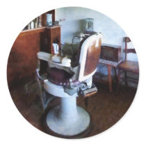 Old-Fashioned Barber Chair Sticker
