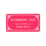 Old Fashioned Border Raspberry Jam Jar Label
