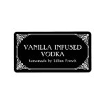 Old Fashioned Border Vanilla Vodka Gift Label