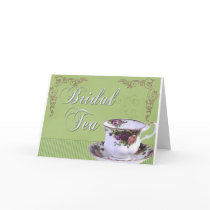 Old fashioned Bridal Tea Invitation Card