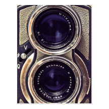 old fashioned camera post card