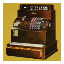 Old Fashioned Cash Register Custom Invitations