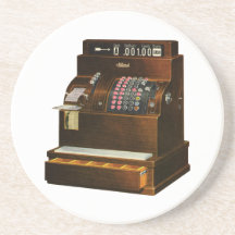 Old Fashioned Cash Register Drink Coaster