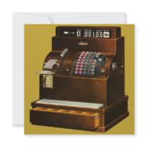 Old Fashioned Cash Register Custom Invitations