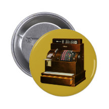 Old Fashioned Cash Register Pinback Buttons