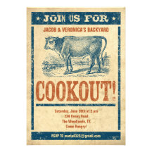 Old Fashioned Cookout Invitations